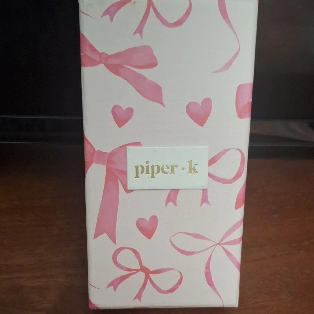 Piper•K Pink and Gold Bow Bag Charm Key Holder